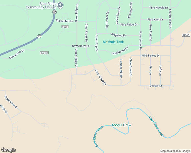 map of restaurants, bars, coffee shops, grocery stores, and more near 1964 Clear Creek Drive in Happy Jack