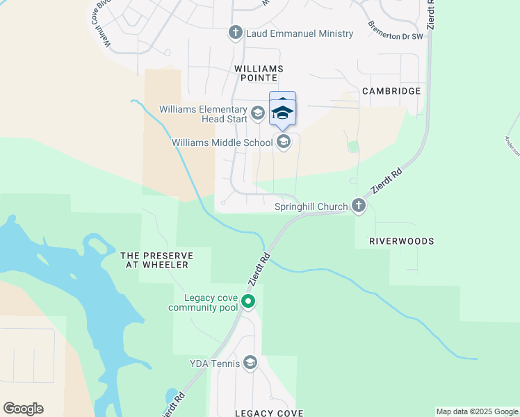 map of restaurants, bars, coffee shops, grocery stores, and more near 104 Finch Court Southwest in Huntsville