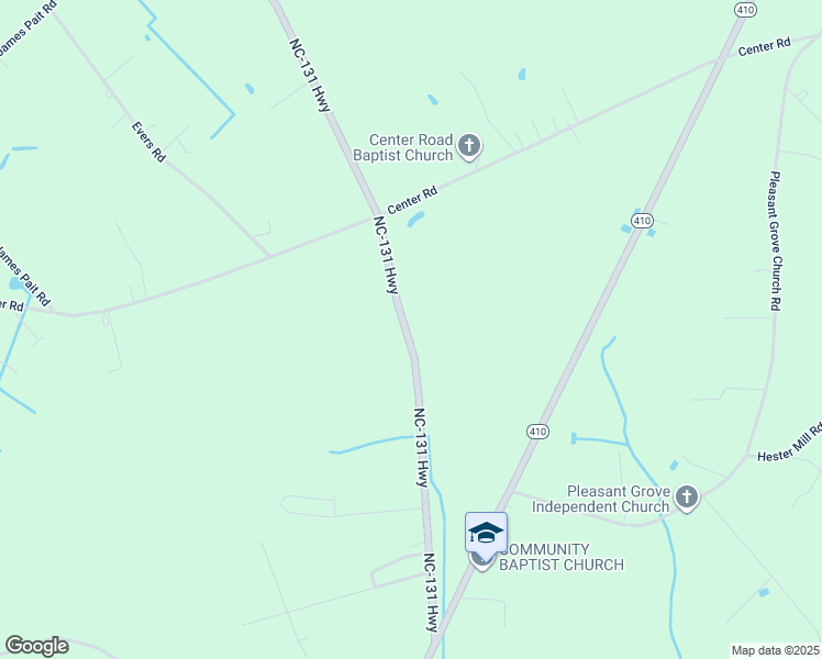 map of restaurants, bars, coffee shops, grocery stores, and more near 7947 North Carolina 131 Highway in Bladenboro