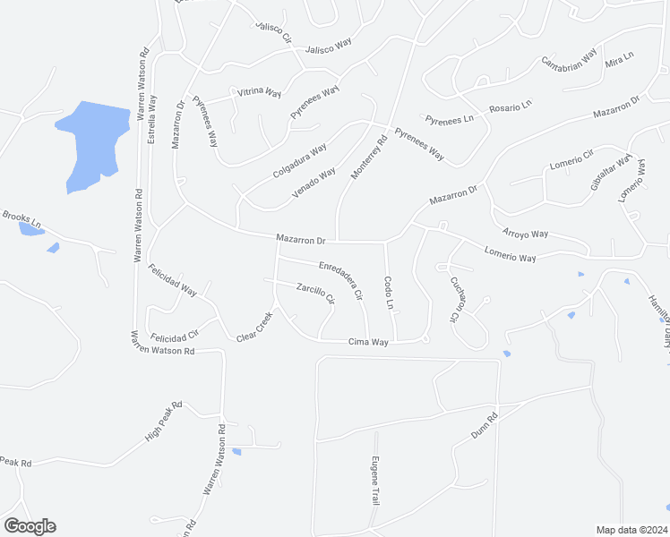 map of restaurants, bars, coffee shops, grocery stores, and more near Enredadera Circle in Hot Springs Village