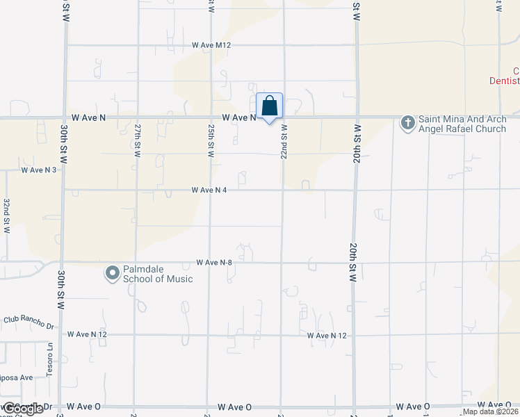 map of restaurants, bars, coffee shops, grocery stores, and more near in Palmdale