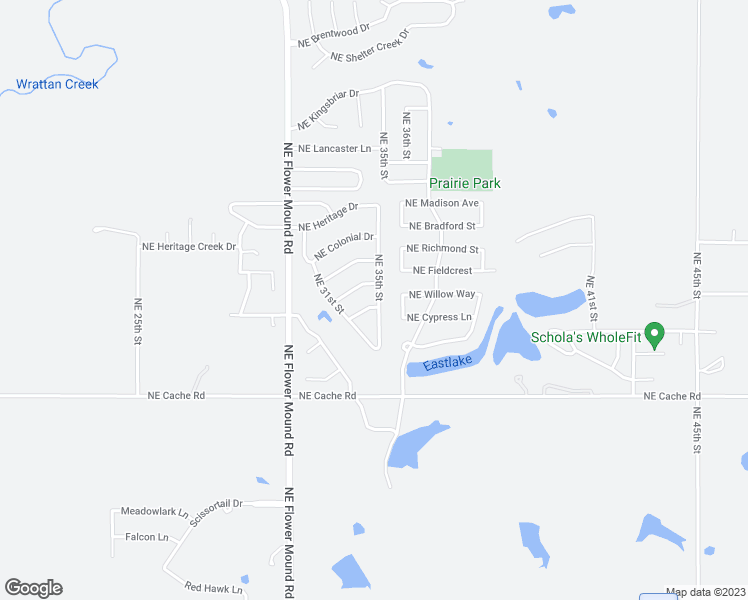 map of restaurants, bars, coffee shops, grocery stores, and more near 3112 Northeast Plymouth Rock in Lawton