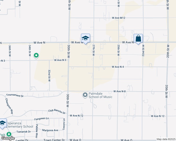 map of restaurants, bars, coffee shops, grocery stores, and more near 2756 West Avenue N-4 in Palmdale