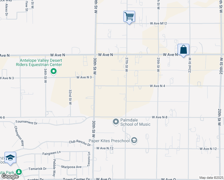 map of restaurants, bars, coffee shops, grocery stores, and more near 2756 West Avenue N-4 in Palmdale