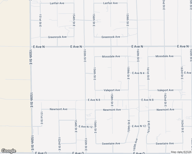 map of restaurants, bars, coffee shops, grocery stores, and more near 40964 156th Street East in Lancaster