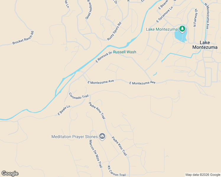 map of restaurants, bars, coffee shops, grocery stores, and more near 3375 E Montezuma Ave in Lake Montezuma