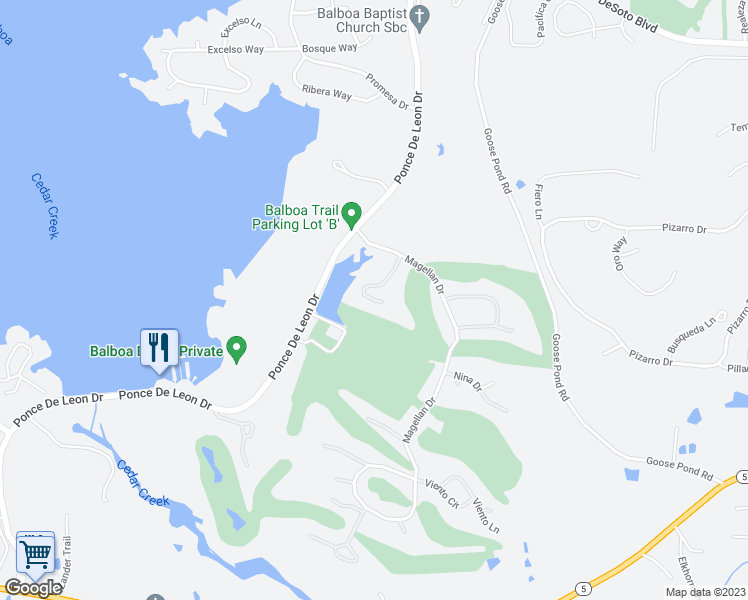 map of restaurants, bars, coffee shops, grocery stores, and more near 3 Charca Way in Hot Springs