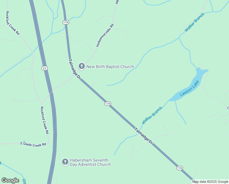 map of restaurants, bars, coffee shops, grocery stores, and more near 190 Rivendell Road in Clarkesville