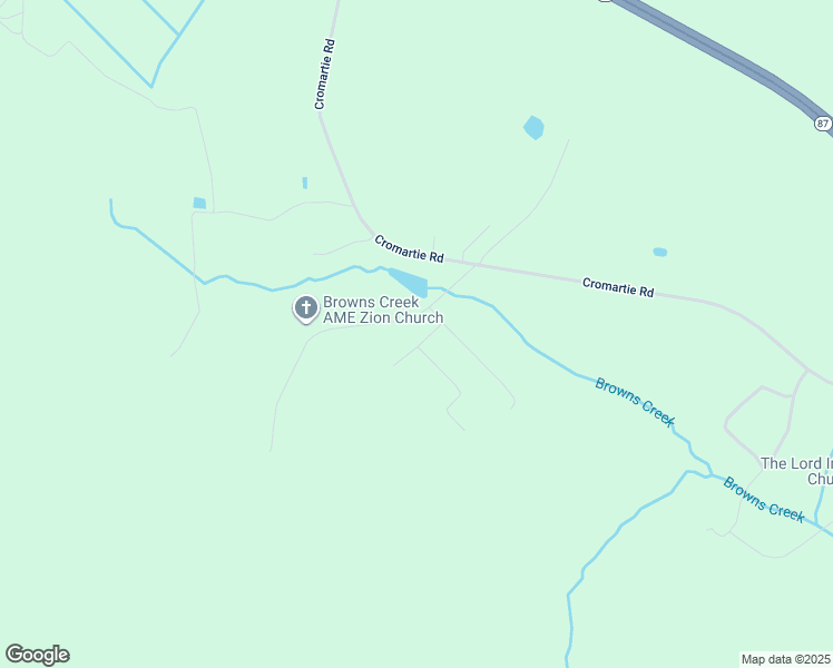 map of restaurants, bars, coffee shops, grocery stores, and more near Browns Creek Church Road in Bladen County