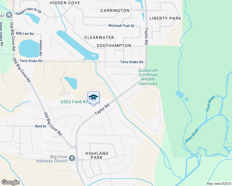 map of restaurants, bars, coffee shops, grocery stores, and more near 7126 Weeping Willow Drive Southeast in Owens Cross Roads