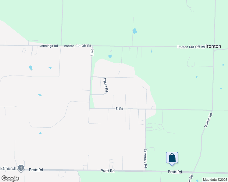 map of restaurants, bars, coffee shops, grocery stores, and more near 13415 Dykes Road in Little Rock