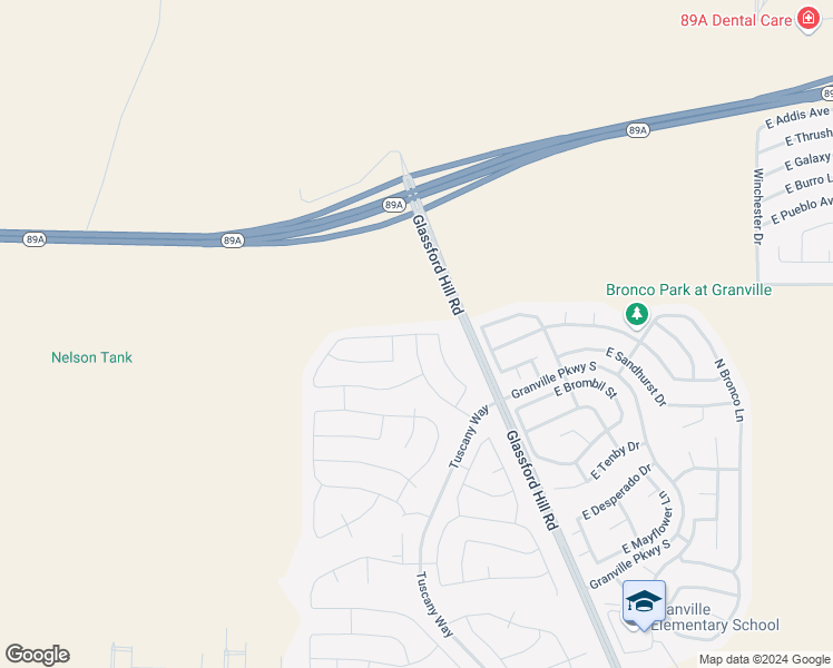 map of restaurants, bars, coffee shops, grocery stores, and more near East Beecher Loop in Prescott Valley