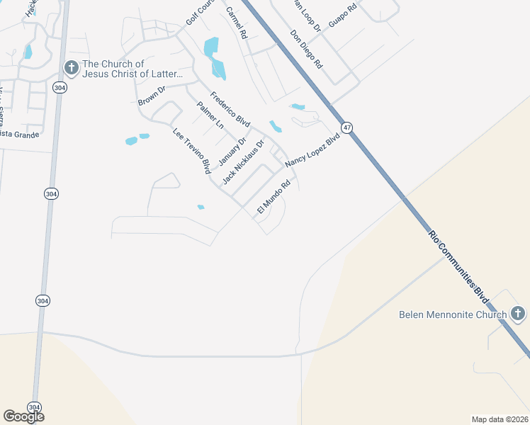 map of restaurants, bars, coffee shops, grocery stores, and more near 116 El Mundo Road in Belen