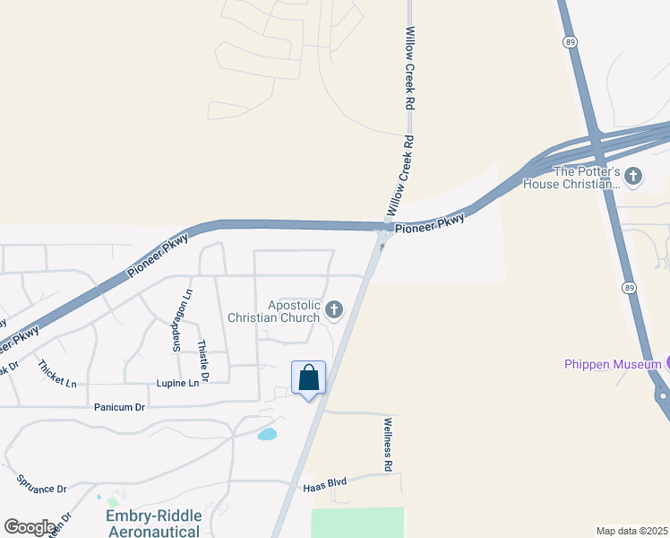 map of restaurants, bars, coffee shops, grocery stores, and more near 5897 North Honeysuckle Road in Prescott