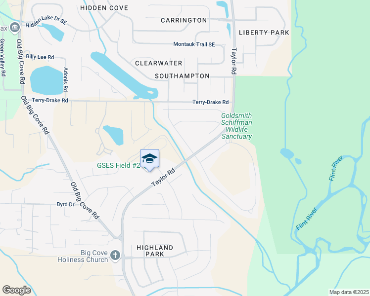 map of restaurants, bars, coffee shops, grocery stores, and more near 7126 Weeping Willow Drive Southeast in Owens Cross Roads
