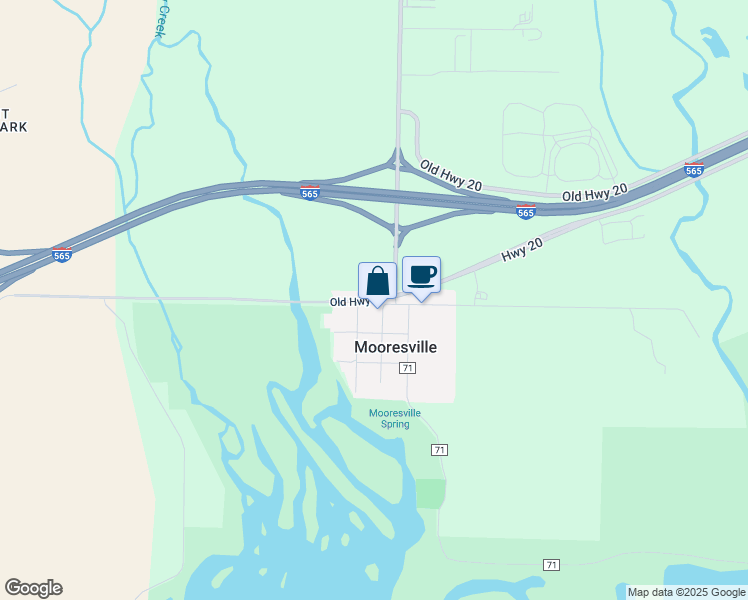 map of restaurants, bars, coffee shops, grocery stores, and more near Old Highway 20 in Limestone County