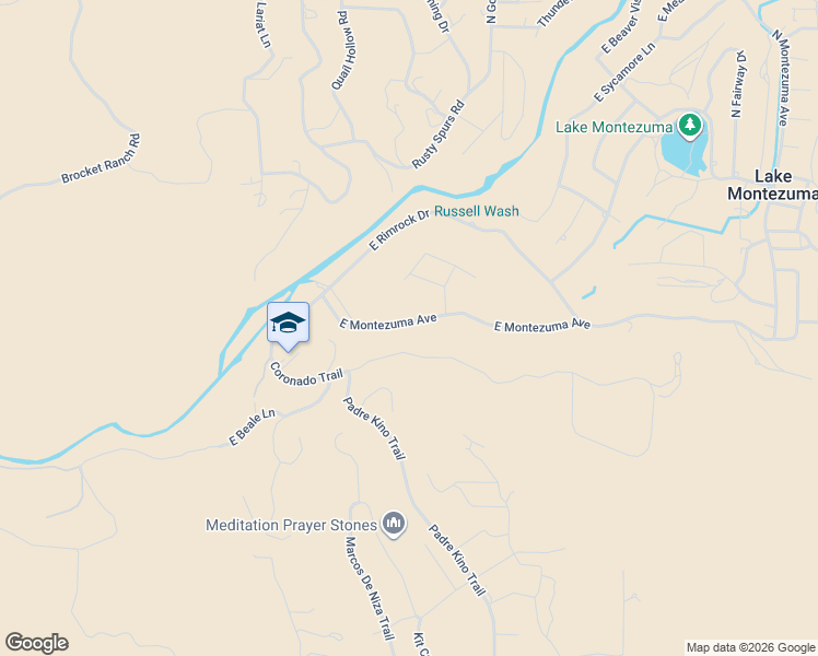 map of restaurants, bars, coffee shops, grocery stores, and more near 3375 East Montezuma Avenue in Lake Montezuma