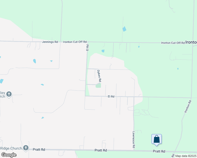 map of restaurants, bars, coffee shops, grocery stores, and more near 13415 Dykes Road in Little Rock