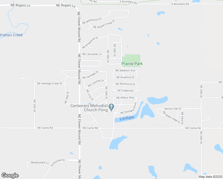map of restaurants, bars, coffee shops, grocery stores, and more near 1804 Northeast 36th Street in Lawton