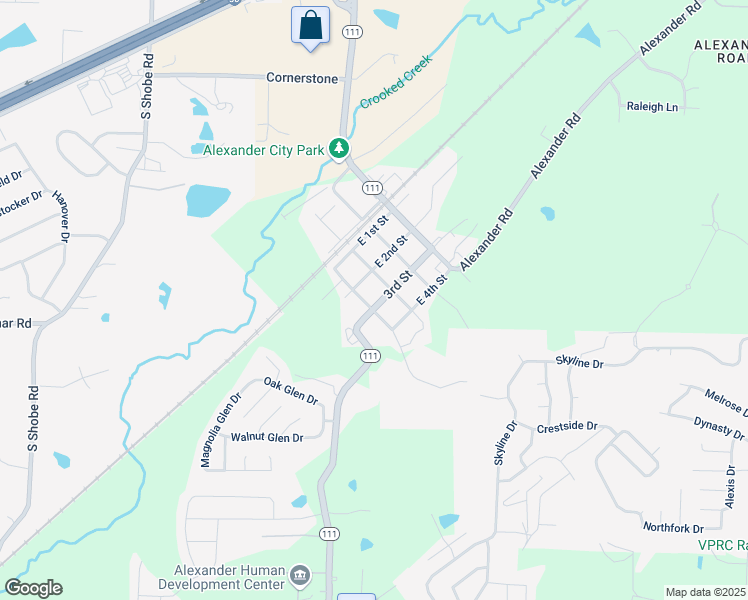 map of restaurants, bars, coffee shops, grocery stores, and more near 13531 3rd Street in Alexander