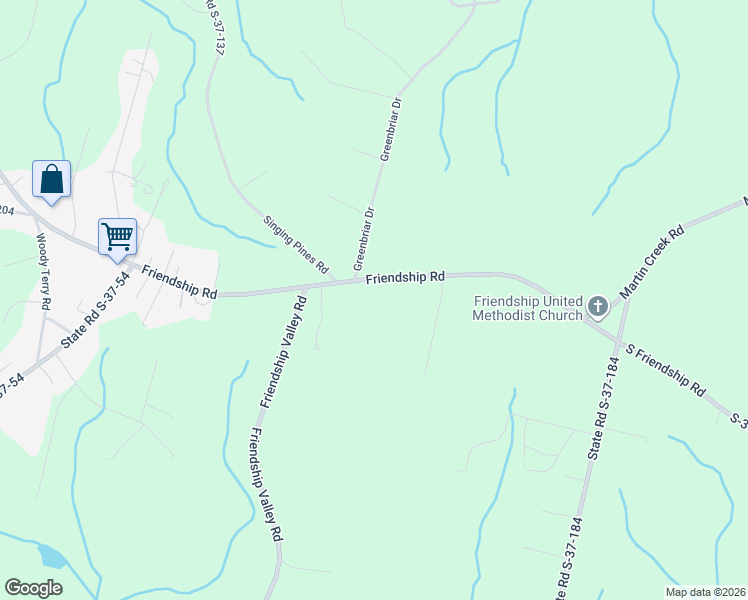 map of restaurants, bars, coffee shops, grocery stores, and more near 1218 Friendship Road in Seneca