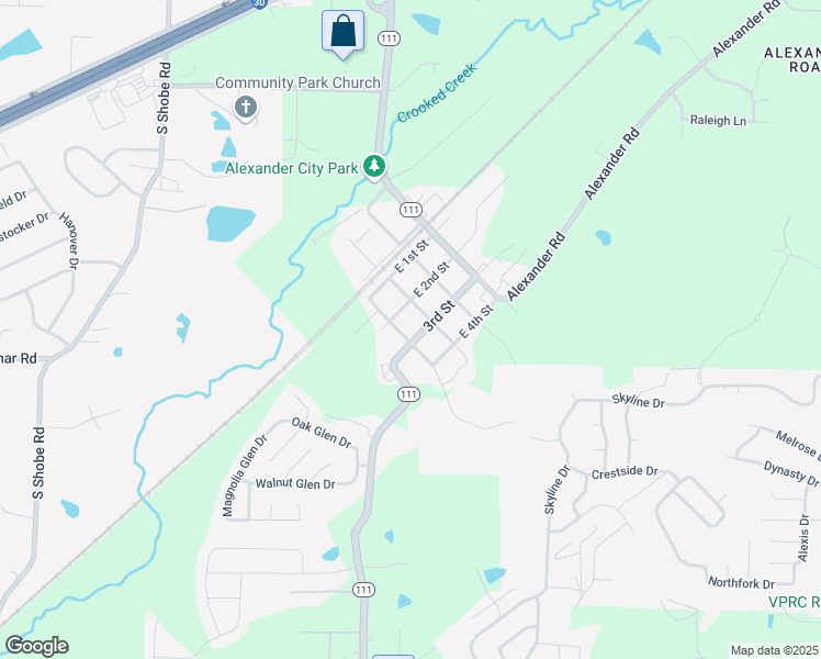 map of restaurants, bars, coffee shops, grocery stores, and more near 13531 3rd Street in Alexander