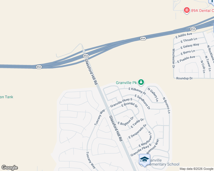 map of restaurants, bars, coffee shops, grocery stores, and more near 5925 North Talbot Drive in Prescott Valley