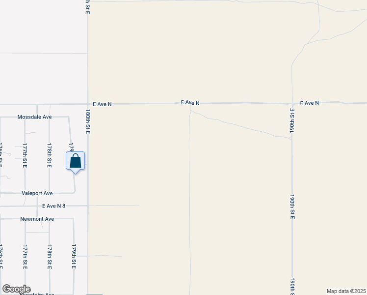 map of restaurants, bars, coffee shops, grocery stores, and more near 185th Street East in Los Angeles County