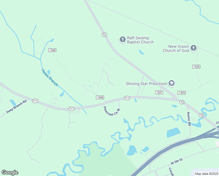 map of restaurants, bars, coffee shops, grocery stores, and more near 53 Henry Lee Circle in Lumberton