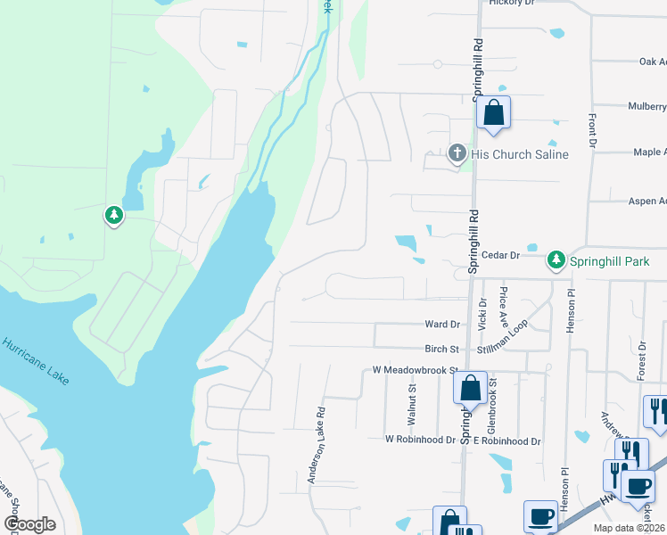 map of restaurants, bars, coffee shops, grocery stores, and more near 7213 Worth Avenue East in Benton