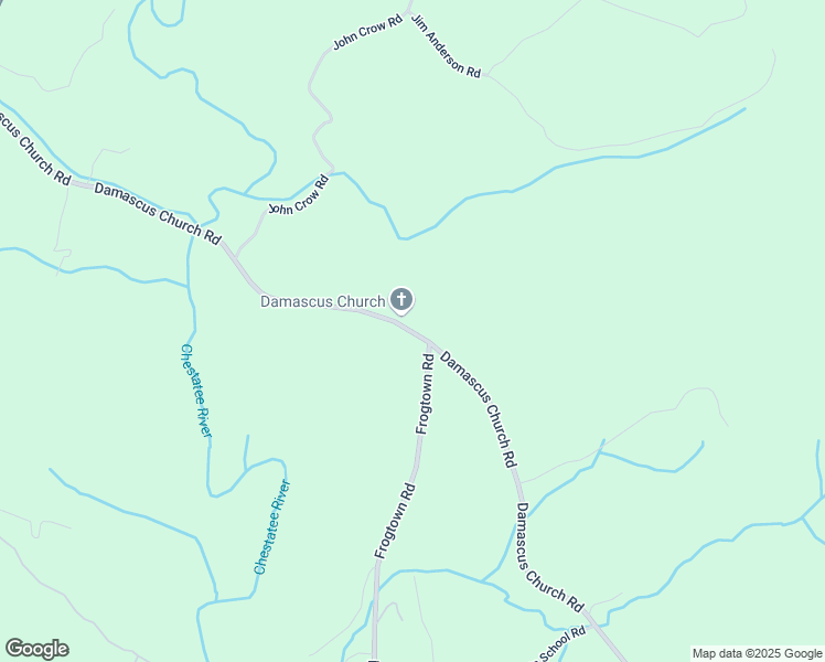 map of restaurants, bars, coffee shops, grocery stores, and more near 2717 Damascus Church Road in Dahlonega