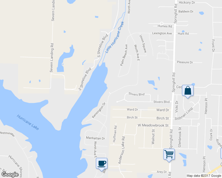 map of restaurants, bars, coffee shops, grocery stores, and more near 7011 Worth Avenue East in Benton