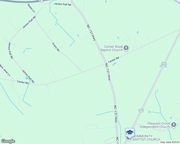 map of restaurants, bars, coffee shops, grocery stores, and more near 2915 Center Road in Bladenboro