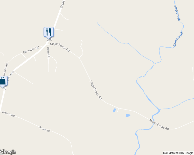 map of restaurants, bars, coffee shops, grocery stores, and more near 3962 Major Evans Road in Lancaster