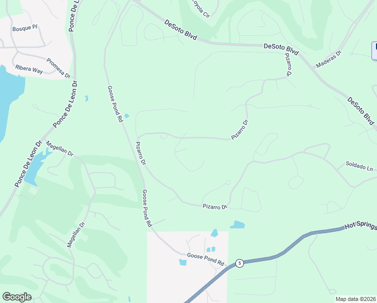 map of restaurants, bars, coffee shops, grocery stores, and more near 7 Riqueza Lane in Hot Springs