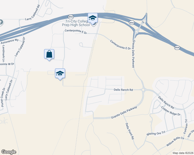 map of restaurants, bars, coffee shops, grocery stores, and more near 3220 Hanging Rock Way in Prescott