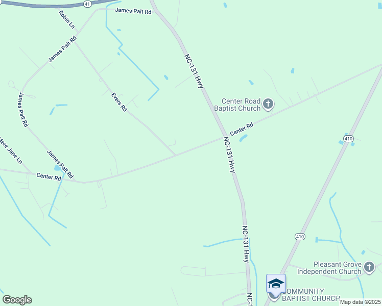 map of restaurants, bars, coffee shops, grocery stores, and more near 2915 Center Road in Bladenboro