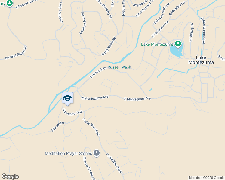 map of restaurants, bars, coffee shops, grocery stores, and more near 3483 East Sycamore Lane in Lake Montezuma