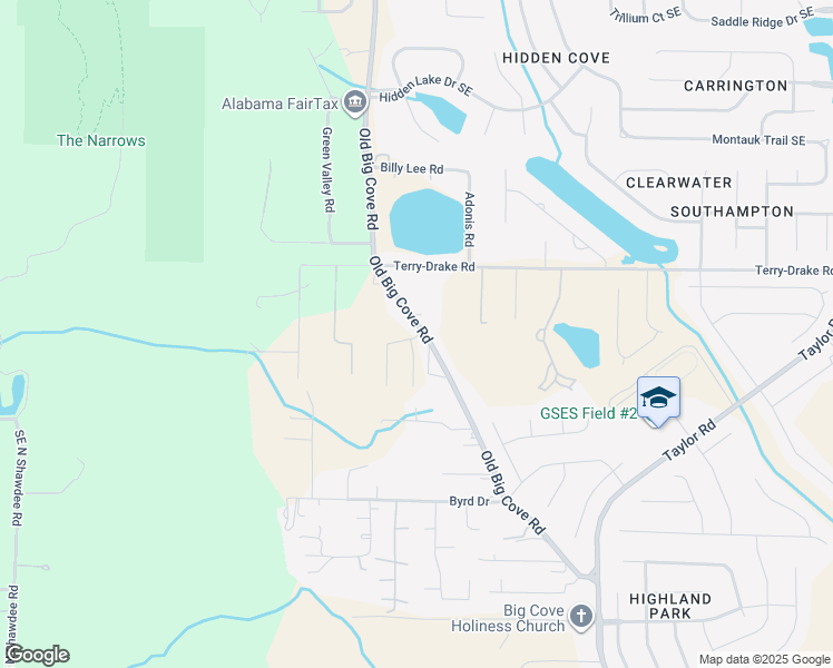 map of restaurants, bars, coffee shops, grocery stores, and more near 1954 Old Big Cove Road in Owens Cross Roads
