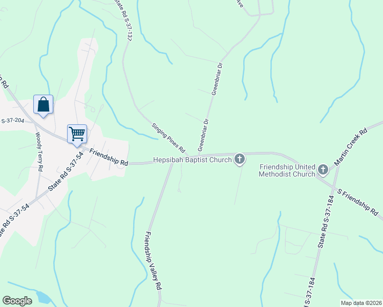 map of restaurants, bars, coffee shops, grocery stores, and more near 1215 Friendship Road in Seneca