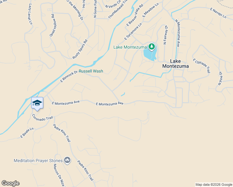 map of restaurants, bars, coffee shops, grocery stores, and more near 3710 East Rimrock Drive in Lake Montezuma