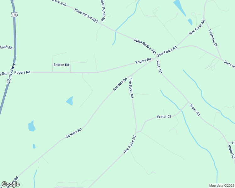 map of restaurants, bars, coffee shops, grocery stores, and more near 540 Sanders Road in Pendleton