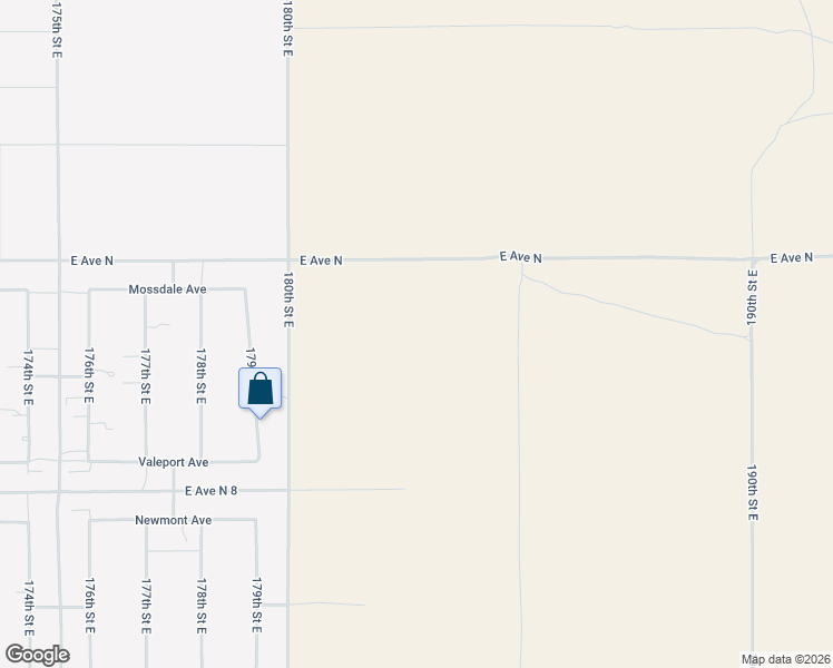 map of restaurants, bars, coffee shops, grocery stores, and more near 182nd Street East in Los Angeles County