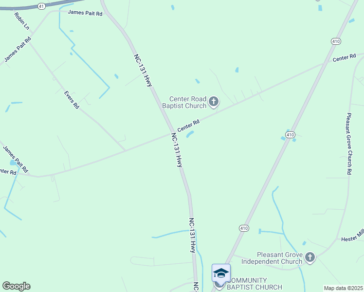 map of restaurants, bars, coffee shops, grocery stores, and more near 7767 North Carolina 131 Highway in Bladenboro