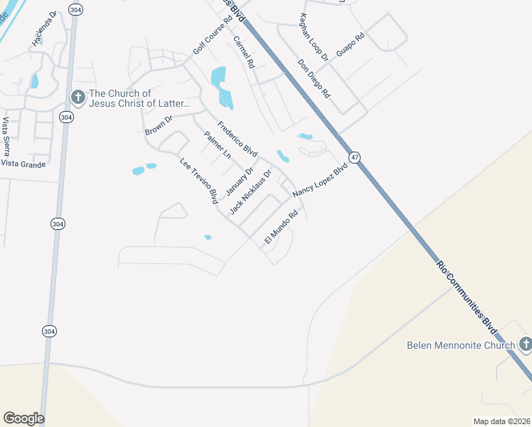 map of restaurants, bars, coffee shops, grocery stores, and more near 1701 Nancy Lopez Boulevard in Rio Communities