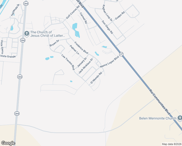 map of restaurants, bars, coffee shops, grocery stores, and more near 1701 Nancy Lopez Boulevard in Rio Communities