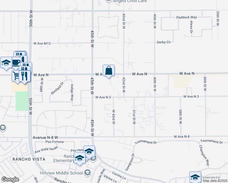 map of restaurants, bars, coffee shops, grocery stores, and more near in Leona Valley