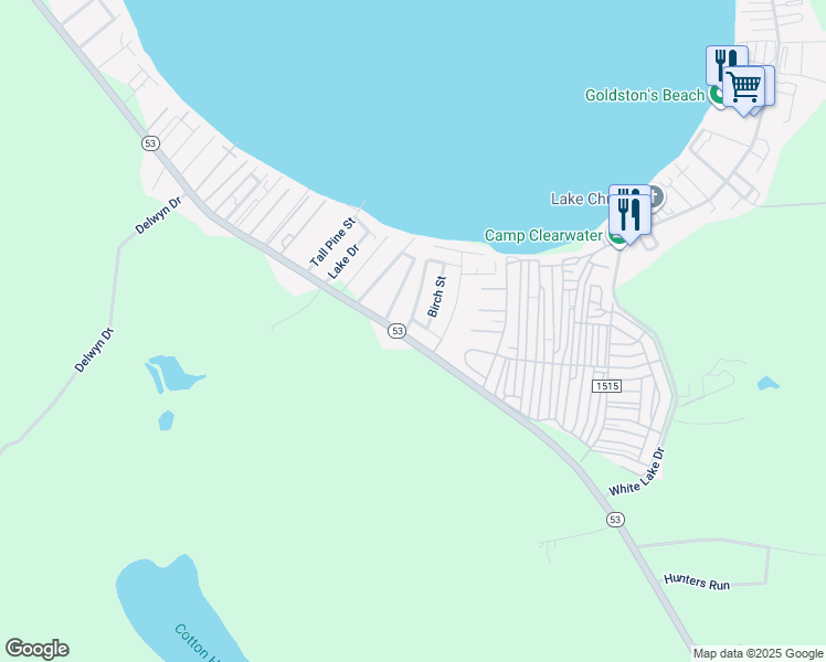 map of restaurants, bars, coffee shops, grocery stores, and more near 2079 North Carolina 53 in Elizabethtown