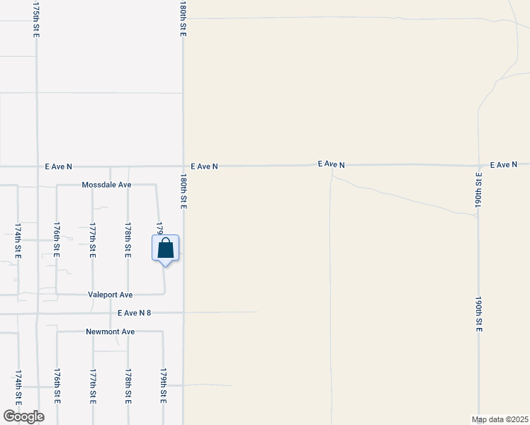 map of restaurants, bars, coffee shops, grocery stores, and more near 182nd Street East in Los Angeles County