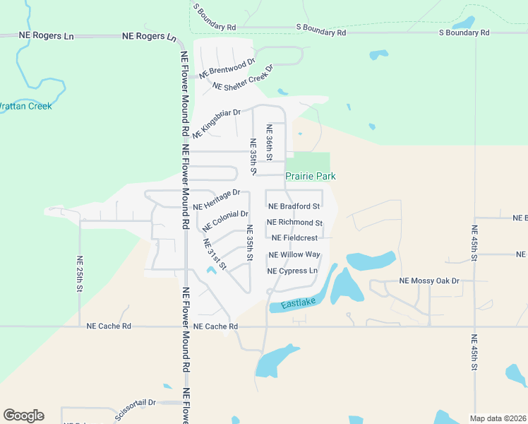 map of restaurants, bars, coffee shops, grocery stores, and more near 3601 Northeast Bradford Street in Lawton